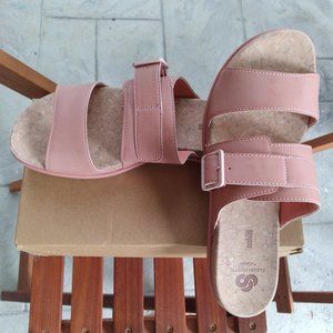 NIB Clarks Misses Step June Tide Sandals Peach 11M